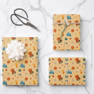 Hoja De Papel De Regalo Toldo de mochila Patrón de camping Bushcraft 4
