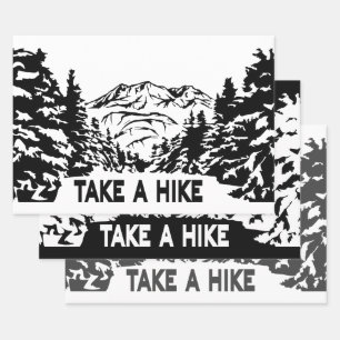 Hoja De Papel De Regalo Toma una cita de Hike en el paisaje de montaña mon