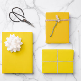 Hoja De Papel De Regalo Tono de color dorado Plain Sunny Burst 3