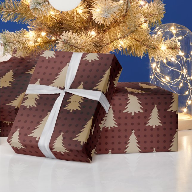 Hoja De Papel De Regalo Tono Rojo Merry (Vacaciones)