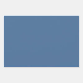 Hoja De Papel De Regalo Tonos Azules Pigmento Océano Reina Lisa 3 Tonos