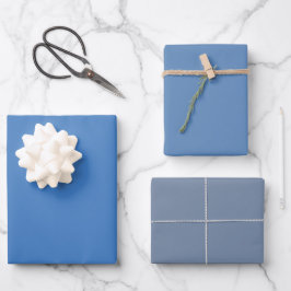 Hoja De Papel De Regalo Tonos Azules Sombra Lago Tufts Liso 3