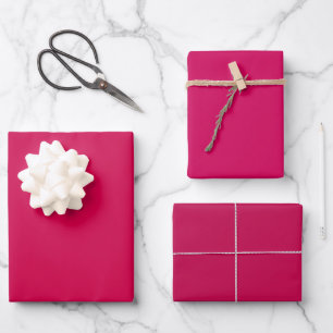 Hoja De Papel De Regalo Tonos Carmesí Español Rosa Rubí 3 Tonos Lisos