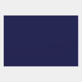 Hoja De Papel De Regalo Tonos de azul marino oscuro de medianoche liso 3 t