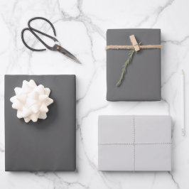 Hoja De Papel De Regalo Tonos de grises Gainsboro Dim Davy's Gray 3 tonos