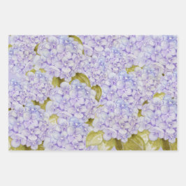 Hoja De Papel De Regalo Tonos De Hortensia Violeta Azul