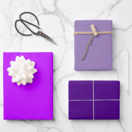 Hoja De Papel De Regalo Tonos de lavanda eléctrico índigo púrpura 3 tonos