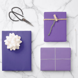 Hoja De Papel De Regalo Tonos de Majestad Real Púrpura Oscuro Liso 3 Tonos