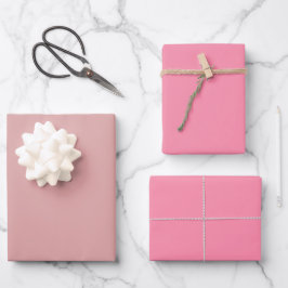 Hoja De Papel De Regalo Tonos de rosa Schauss Flamingo Pastel Liso 3 tonos
