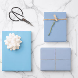 Hoja De Papel De Regalo Tonos de Sombras Azul Acero Baby Carolina Lisos 3
