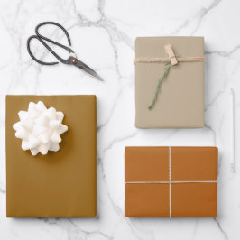 Hoja De Papel De Regalo Tonos Marrones Dorados Caqui Claro 3 Tonos