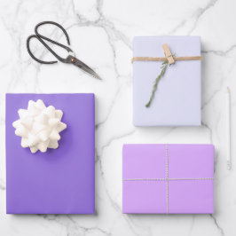 Hoja De Papel De Regalo Tonos Morados Malva en Polvo Medios Llenos 3 Tonos