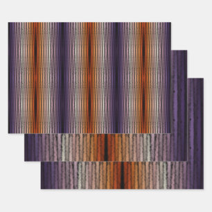 Hoja De Papel De Regalo Tonos Naranjas Y Morado Salty Watercolor Art