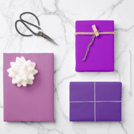 Hoja De Papel De Regalo Tonos púrpura corazón Munsell liso perlado 3 tonos