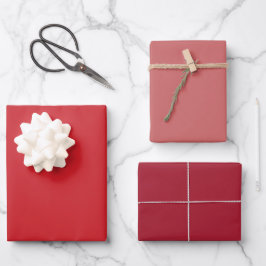 Hoja De Papel De Regalo Tonos rojos difusos carmesí liso 3 tonos