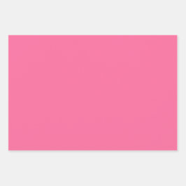 Hoja De Papel De Regalo Tonos Rosa Fuchsia Ultra Francés Liso 3 Tonos