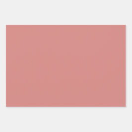 Hoja De Papel De Regalo Tonos rosados coral de Nueva York llanos 3 tonos