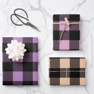Hoja De Papel De Regalo Tonos rosados, morados y Naranjas de búfalo