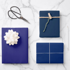 Hoja De Papel De Regalo Tonos Royal Azul Oxford Medianoche Liso 3 Tonos