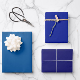 Hoja De Papel De Regalo Tonos Royal Midnight Blue Electric Liso 3 Tonos
