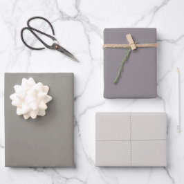Hoja De Papel De Regalo Tonos Taupe Gris Timberwolf de Piedra Lisa 3 Tonos