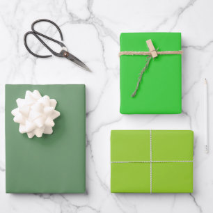Hoja De Papel De Regalo Tonos verdes amarillos lima Kremlin llanos 3 tonos