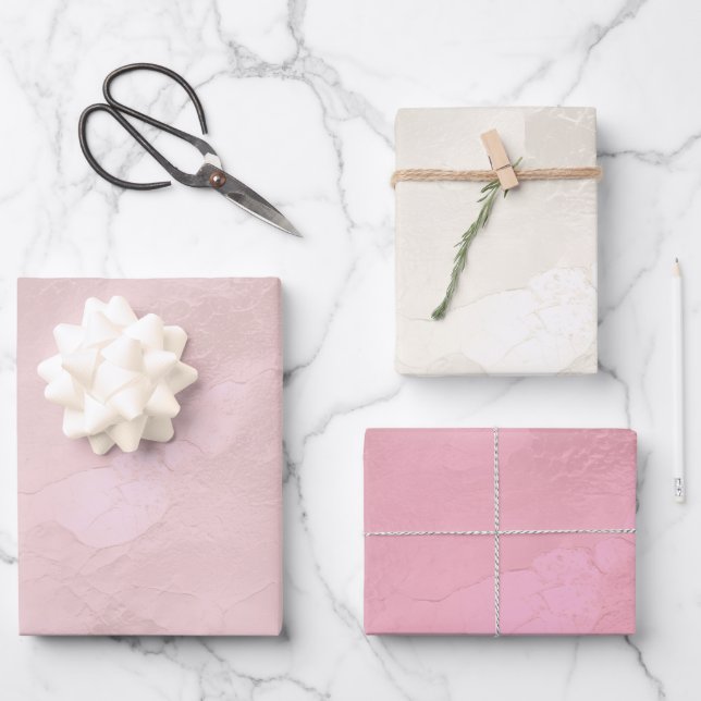 Hoja De Papel De Regalo Tórax Rosa Perla Despedida de Soltera (Anverso)
