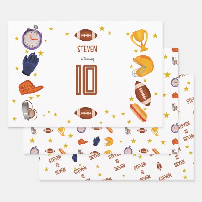 Hoja De Papel De Regalo Torneo de fútbol americano (Set)