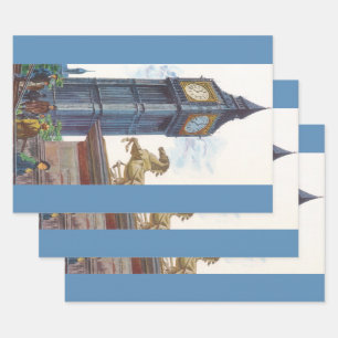 Hoja De Papel De Regalo Torre del reloj Big Ben en el Palacio de Westminst