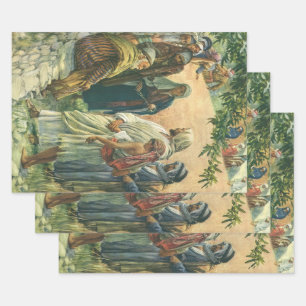 Hoja De Papel De Regalo Trabajando en el Shabat, Religión Vintage