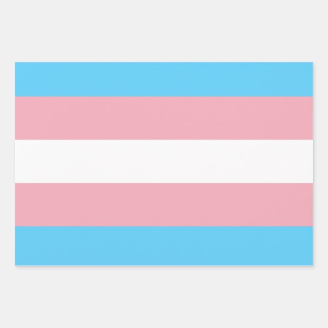 Hoja De Papel De Regalo Transgender Flag (Anverso)