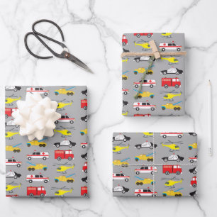 Hoja De Papel De Regalo Transporte de vehículos de emergencia