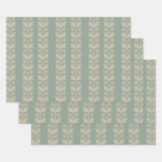 Hoja De Papel De Regalo Trazo floral de artesanía