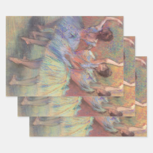 Hoja De Papel De Regalo Tres bailarinas de Edgar Degas, Arte de ballet vin
