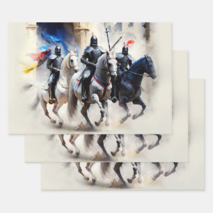 Hoja De Papel De Regalo Tres Caballeros Salen - La Búsqueda