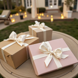 Hoja De Papel De Regalo Tres tonos neutros de color sólido