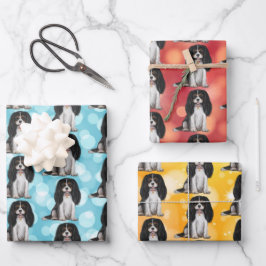 Hoja De Papel De Regalo Tri Cavalier King Charles Spaniel 