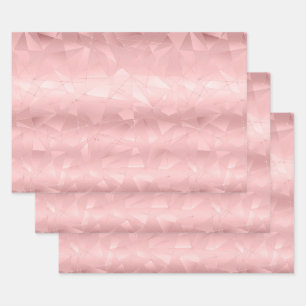 Hoja De Papel De Regalo Triángulo geométrico rosa Glam Bling Trendy Stylis