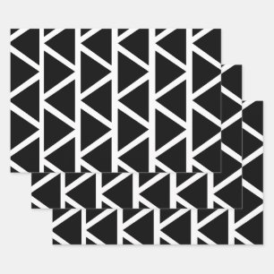 Hoja De Papel De Regalo Triángulos negros