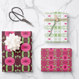 Hoja De Papel De Regalo Trío De Diseños