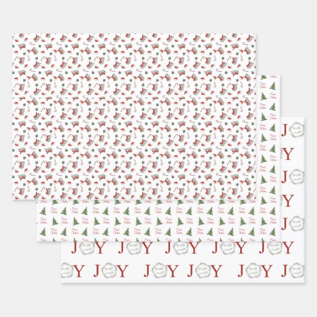 Hoja De Papel De Regalo Trío de navidades (Set)