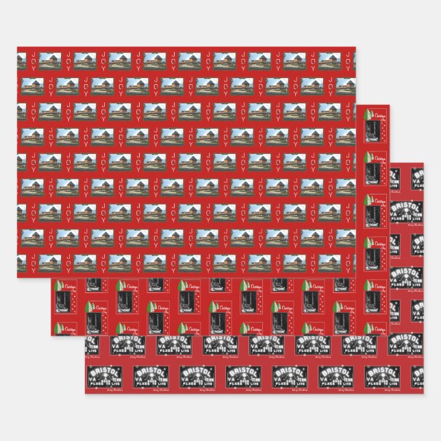 Hoja De Papel De Regalo Trío de Navidades de Bristol navidades (Set)