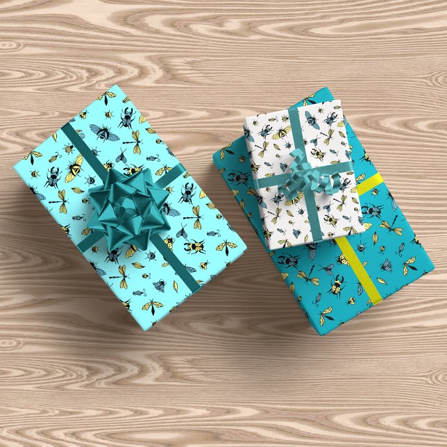 Hoja De Papel De Regalo Trío de patrones de insectos (Subido por el creador)