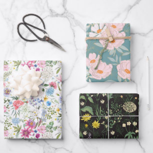 Hoja De Papel De Regalo Trío de Sueño Botánico 3