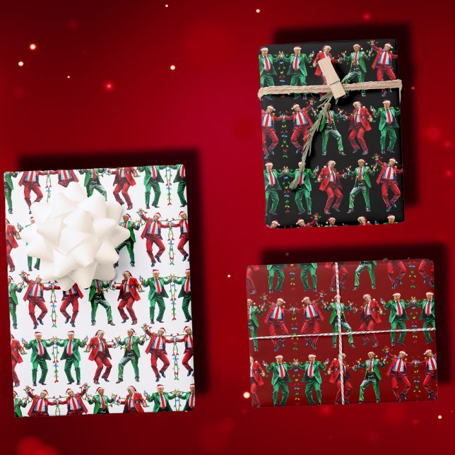 Hoja De Papel De Regalo Trump Dancing | Navidades de danza de Trump Santa  (Subido por el creador)