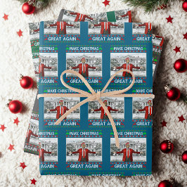 Hoja De Papel De Regalo Trump Santa Hat | Hacer a los Navidades grandes de