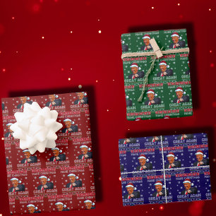 Hoja De Papel De Regalo Trump vuelve a hacer grandes Navidades
