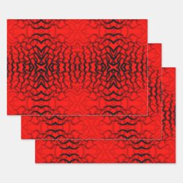 Hoja De Papel De Regalo Tubular Negro Y Rojo