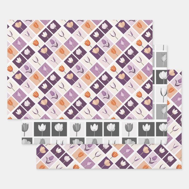 Hoja De Papel De Regalo Tulipanes (Set)