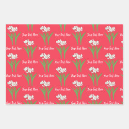 Hoja De Papel De Regalo Tulipanes blancos